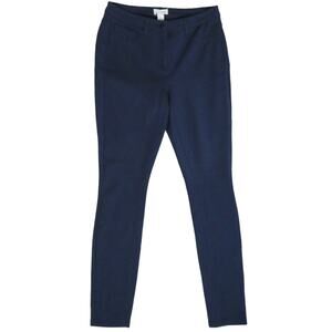 Maison Jules Womens Stretch Treggings, Skinny Pants Pockets Navy Blue 0